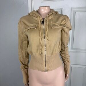 Vintage Y2K Shirt Green Dragon Small Medium Cotton Crop Hoodie Zip Hippy A14